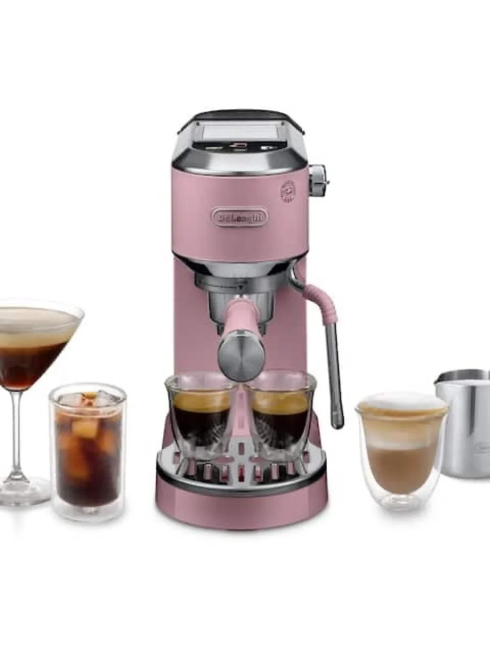 DeLonghi Dedica Duo Espresso & Cold Brew Coffee Maker - Pink